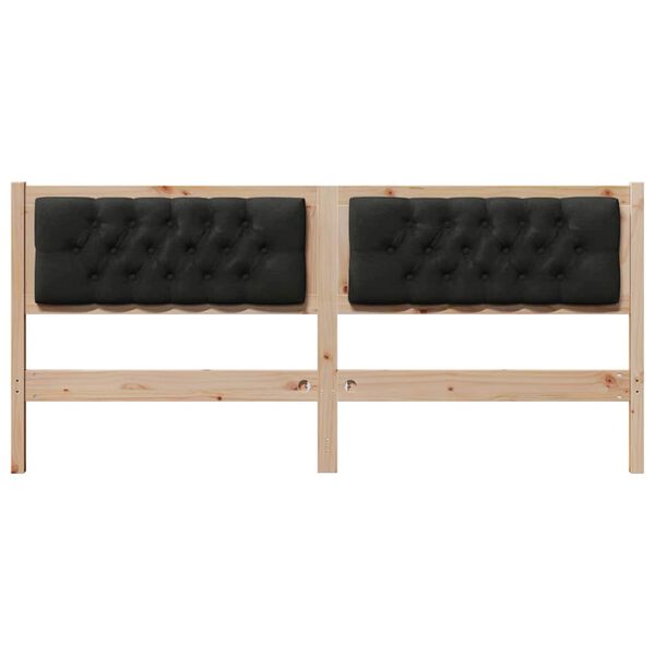 vidaXL Čelo postele Jin&yacute; Hnědo-čern&aacute; 160 cm Masivn&iacute; borovicov&eacute; dřevo