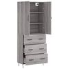 vidaXL Skř&iacute;ň highboard &scaron;ed&aacute; sonoma 69,5 x 34 x 180 cm kompozitn&iacute; dřevo
