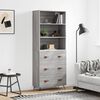 vidaXL Skř&iacute;ň highboard &scaron;ed&aacute; sonoma 69,5 x 34 x 180 cm kompozitn&iacute; dřevo