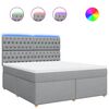 vidaXL Box spring postel s matrac&iacute; světle &scaron;ed&aacute; 180 x 200 cm textil