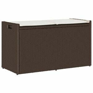 VidaXL Venkovn&iacute; &uacute;ložn&aacute; lavice s pol&scaron;t&aacute;řem Brown 100 cm Poly Rattan