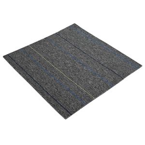 vidaXL Kobercov&aacute; dlaždice Středně &scaron;ed&aacute; se pruhy 50 x 50 cm 4 ks
