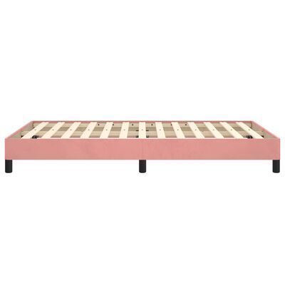 vidaXL Rám postele růžový 120 x 190 cm samet