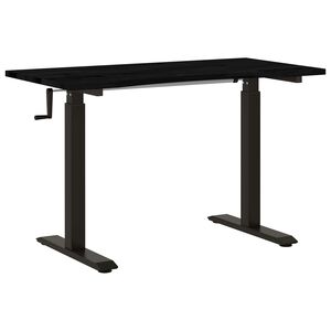 vidaXL Stůl Čern&aacute; a tmavě hněd&aacute; 120 x 60 cm Masivn&iacute; dubov&eacute; dřevo
