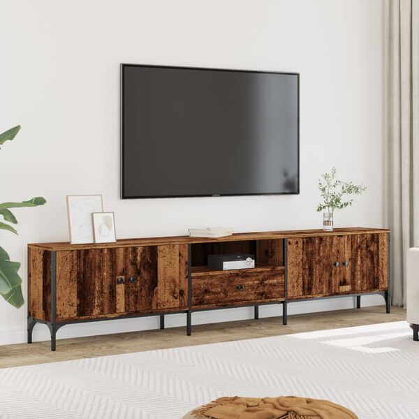 vidaXL TV skříňka se zásuvkou old wood 200x25x44 cm kompozitní dřevo