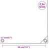 vidaXL Plachta zelená 2,5 x 4,5 m 650 g/m²