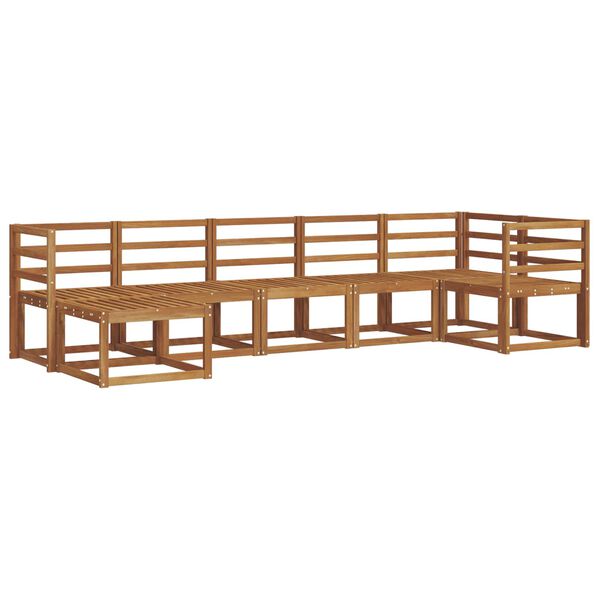 vidaXL Venkovn&iacute; pohovkov&aacute; souprava 7 pcs Př&iacute;rodn&iacute;