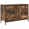 vidaXL Skř&iacute;ňka pod umyvadlo se z&aacute;suvkami Uzen&yacute; dub 90x34,5x60 cm