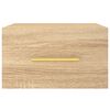 vidaXL Nástěnný noční stolek dub sonoma 35 x 35 x 20 cm