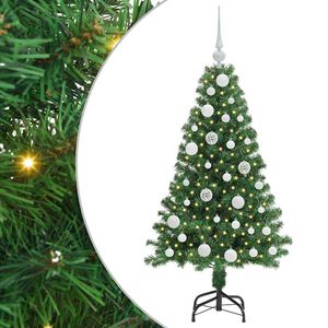 vidaXL Uměl&yacute; v&aacute;nočn&iacute; stromeček Zelen&aacute; 120 cm PVC, ocel a plast