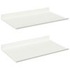 vidaXL Plovouc&iacute; police 2 ks B&iacute;l&yacute; 30 x 18 x 2,5 cm Ocel