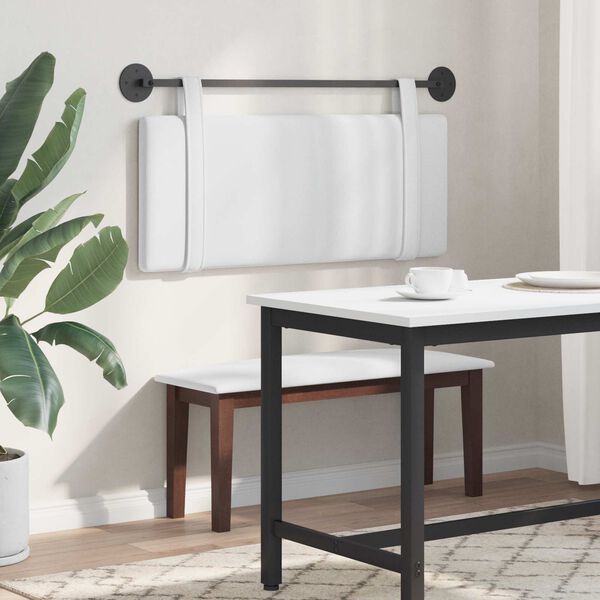 vidaXL Z&aacute;věsn&aacute; čeln&iacute; deska N&aacute;stěnn&yacute; B&iacute;l&yacute; 110 x 55 x 5 cm textil