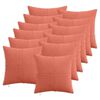 vidaXL Povlak na pol&scaron;t&aacute;ř 12 pcs ALMELO Červen&aacute; oranžov&aacute; 50 x 50 cm