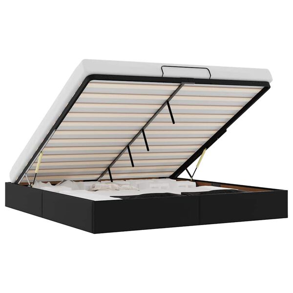 vidaXL Osmanský rám postele bez matrace černá 200x200 cm umělá kůže