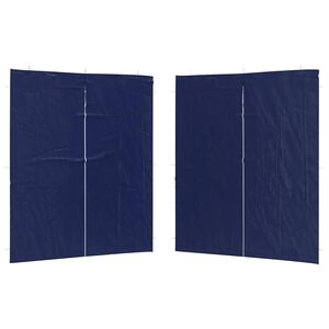 vidaXL Bočn&iacute; stěna p&aacute;rty stanu 2 ks 200 x 195 cm Modr&aacute; PE a ocel