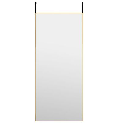 vidaXL Zrcadlo na dveře zlaté 40 x 100 cm sklo a hliník