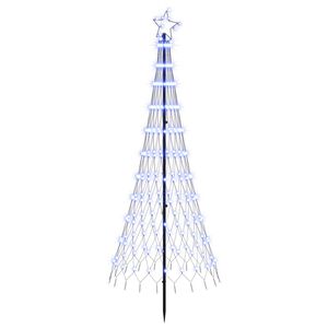 vidaXL LED v&aacute;nočn&iacute; strom 180 cm 230 LED Modr&aacute; Železo Čern&aacute;