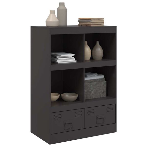 vidaXL Highboard černý 67 x 39 x 95 cm ocel