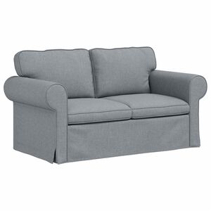 vidaXL Pohovka Světle &scaron;ed&aacute; 155 x 82 x 80 cm textil
