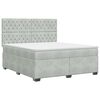 vidaXL Postel boxspring s matrac&iacute; Světle &scaron;ed&aacute; 160 x 200 cm Samet