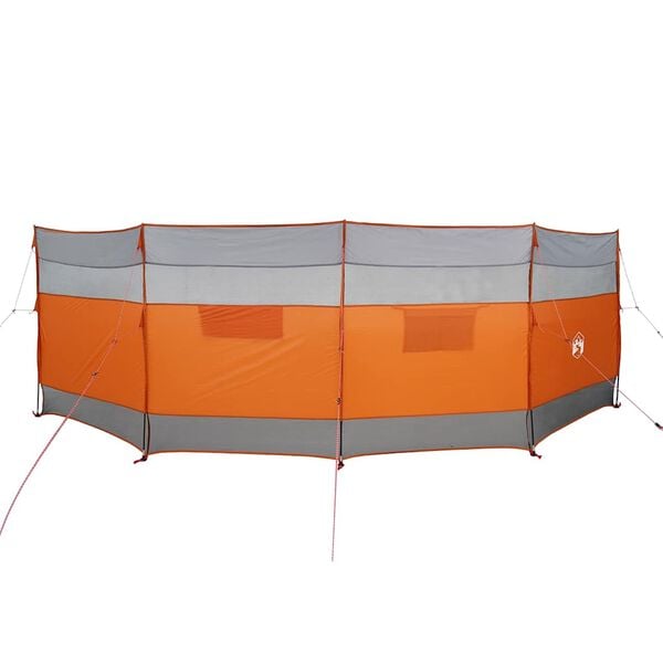vidaXL Kempingov&yacute; větrolam &scaron;ed&yacute; a oranžov&yacute; 510x153 cm nepromokav&aacute;