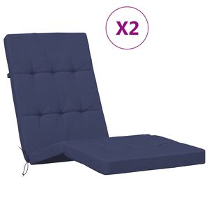 vidaXL Venkovn&iacute; pol&scaron;t&aacute;ř 2 ks Textil N&aacute;mořnick&aacute; modr&aacute; 180 x 55 x 7 cm