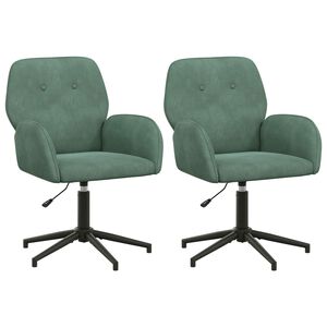 vidaXL Ot&aacute;čec&iacute; židle k psac&iacute;mu stolu 2 ks 54 x 55 x 90 cm Samet