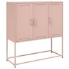 vidaXL Skř&iacute;ň highboard růžov&aacute; 100,5 x 39 x 107 cm ocel