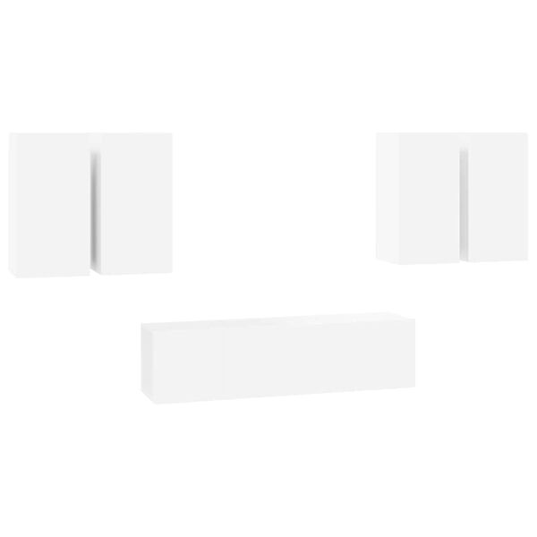 vidaXL 6d&iacute;ln&yacute; set TV skř&iacute;něk b&iacute;l&yacute; kompozitn&iacute; dřevo