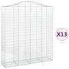 vidaXL Klenut&eacute; gabionov&eacute; ko&scaron;e 13ks 200x50x220/240cm pozinkovan&eacute; železo