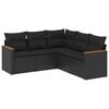 vidaXL Patio Sofa Set 5m&iacute;stn&eacute; Black