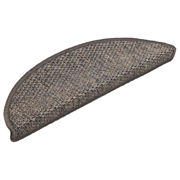 vidaXL Samolepic&iacute; rohože na schody Sisal-Look 30 ks Hněd&aacute; B&eacute;žov&aacute;