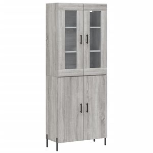 vidaXL Skř&iacute;ň highboard &scaron;ed&aacute; sonoma 69,5 x 34 x 180 cm kompozitn&iacute; dřevo