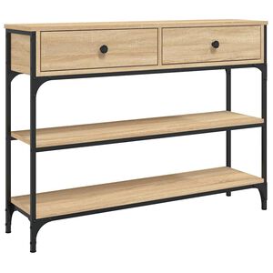 vidaXL Konzolov&yacute; stolek dub sonoma 100 x 25 x 75 cm kompozitn&iacute; dřevo
