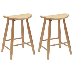 vidaXL J&iacute;deln&iacute; židle 2 pcs Př&iacute;rodn&iacute; 46 x 37 x 63 cm