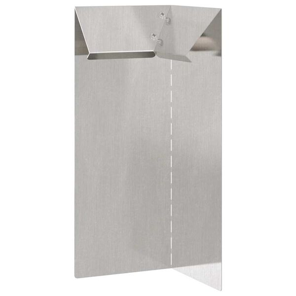 vidaXL Plaňka na &scaron;neky Stř&iacute;brn&aacute; 10 x 10 x 25 cm Nerezov&aacute; ocel