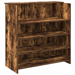 vidaXL Recepčn&iacute; stůl kouřov&yacute; dub 100x50x103,5 cm kompozitn&iacute; dřevo