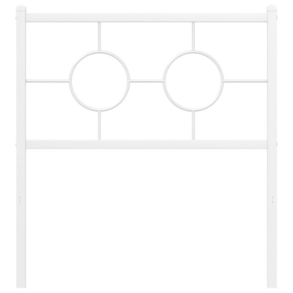 vidaXL Kovov&eacute; n&aacute;hradn&iacute; čelo postele b&iacute;l&eacute; 80 cm