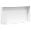 vidaXL Nika do sprchov&eacute;ho koutu matn&aacute; b&iacute;l&aacute; 62x32x9 cm nerezov&aacute; ocel