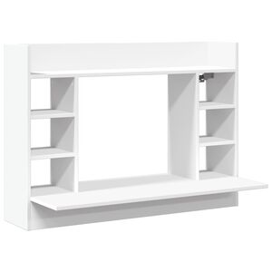 vidaXL N&aacute;stěnn&yacute; psac&iacute; stůl b&iacute;l&yacute; 105 x 48 x 75 cm kompozitn&iacute; dřevo