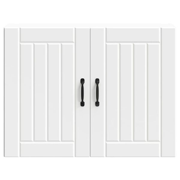 vidaXL Kuchyňsk&aacute; n&aacute;stěnn&aacute; skř&iacute;ňka "Lucca" b&iacute;l&yacute; kompozitn&iacute; dřevo