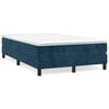 vidaXL Box spring postel s matrac&iacute; tmavě modr&aacute; 120x190 cm samet