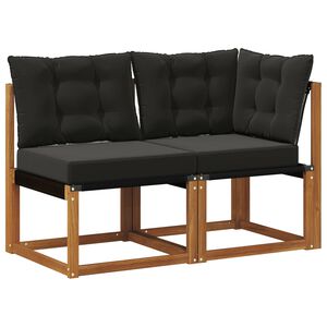 vidaXL Venkovn&iacute; prostředn&iacute; a rohov&aacute; pohovka s pol&scaron;t&aacute;řem 2 Kus Př&iacute;rodn&iacute;