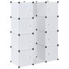 vidaXL Modul&aacute;rn&iacute; skř&iacute;ň s 9 přihr&aacute;dkami 109x36,5x143 cm b&iacute;l&aacute;
