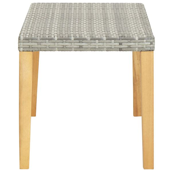 vidaXL Zahradní lavice 120 cm šedá polyratan a masivní akácie