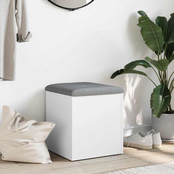 vidaXL &Uacute;ložn&aacute; lavice b&iacute;l&aacute; 42 x 42 x 45 cm, dřevo