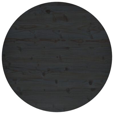 vidaXL Stolní deska černá Ø 90 x 2,5 cm masivní borové dřevo