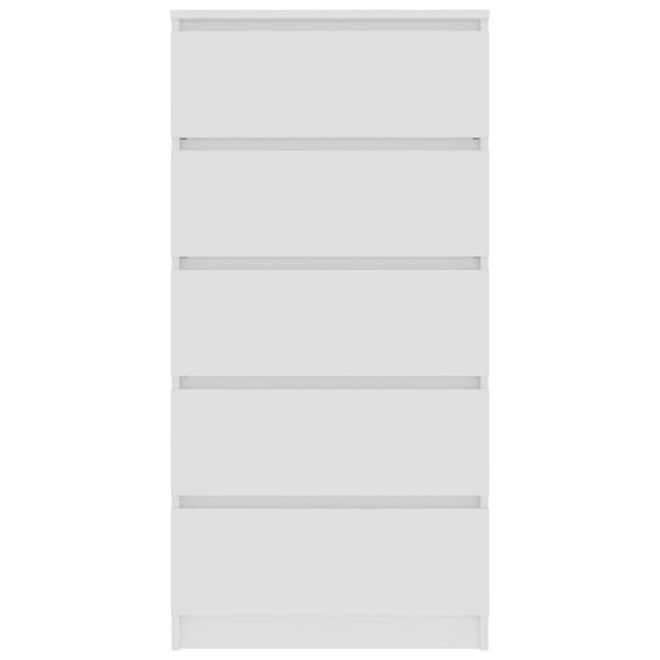 vidaZL Př&iacute;born&iacute;k se z&aacute;suvkami b&iacute;l&yacute; 60 x 35 x 121 cm dřevotř&iacute;ska