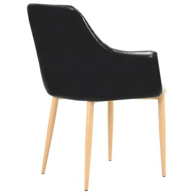 vidaXL Jídelní židle 2 ks černé a krémové textil