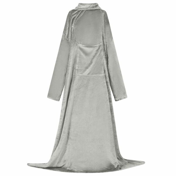 vidaXL Mikina s kapucí Šedá Flanel